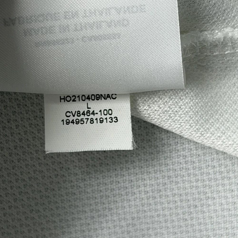 Jordan Polo Shirt Mens‎ L White 92% Polyester 8% Cotton Tagless Mesh Jumpman